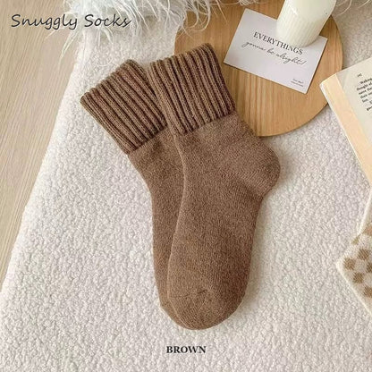 Premium Fuzzy Crew Socks (5 Pairs) + 1 FREE Bonus Pair